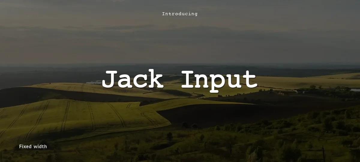 Jack Input font preview