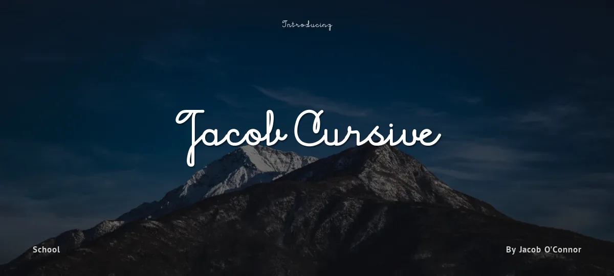 Jacob Cursive font preview