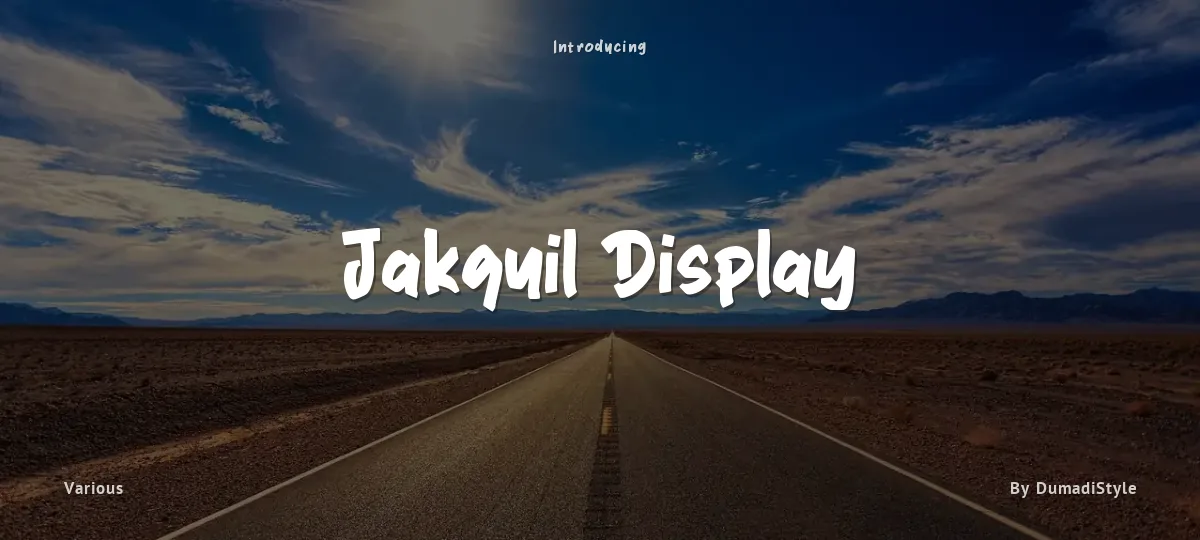 Jakquil Display font preview