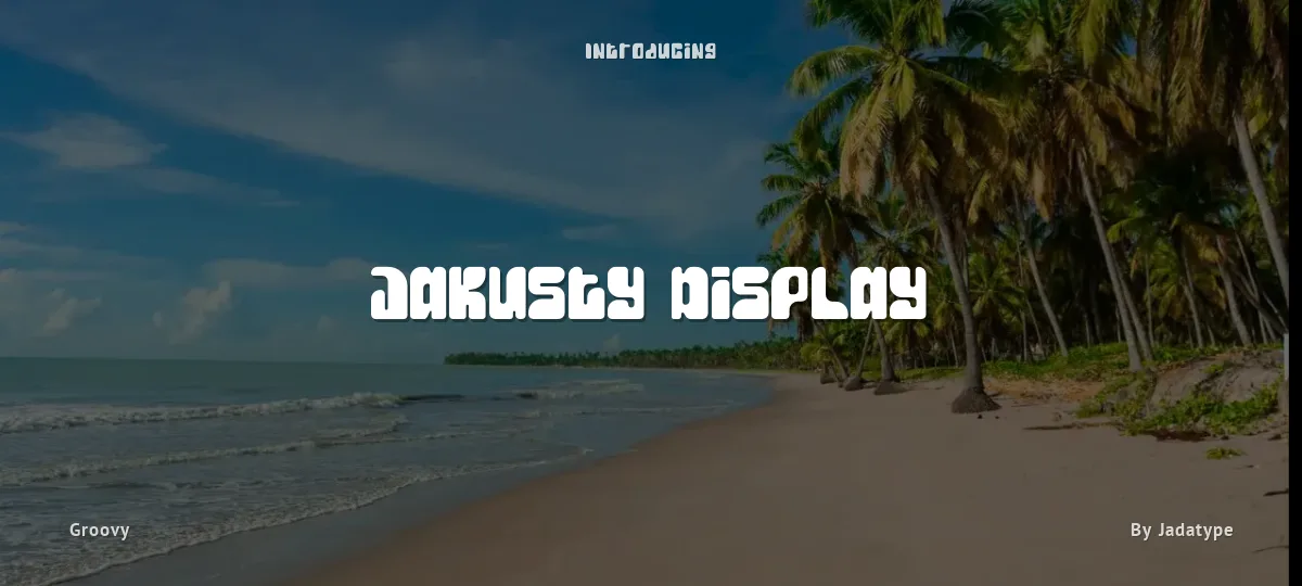 Jakusty Display font preview