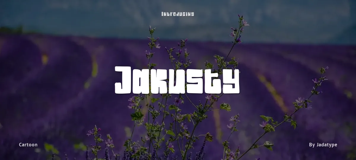 Jakusty font preview