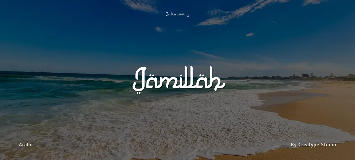 Jamillah font preview
