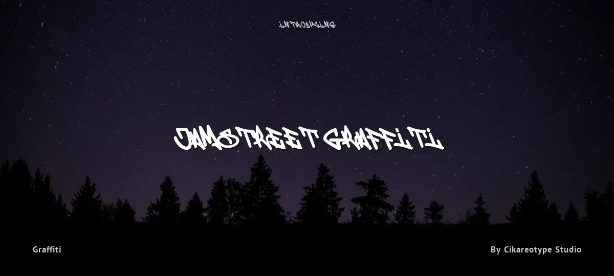 Jamstreet Graffiti font preview