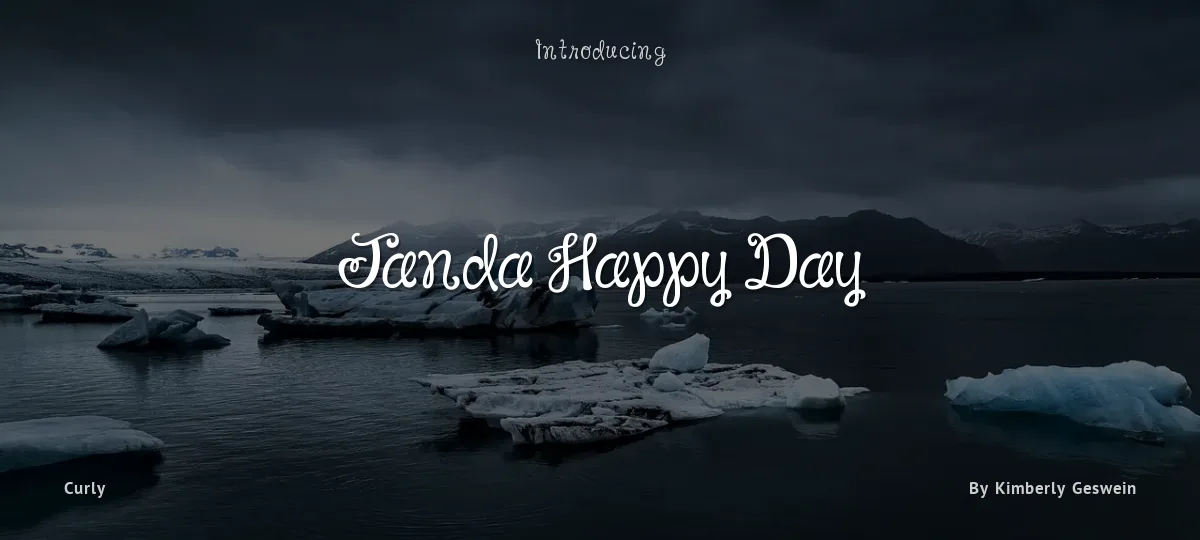 Janda Happy Day font preview