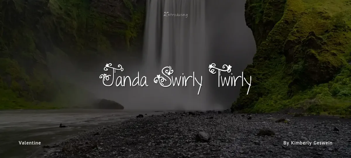 Janda Swirly Twirly font preview
