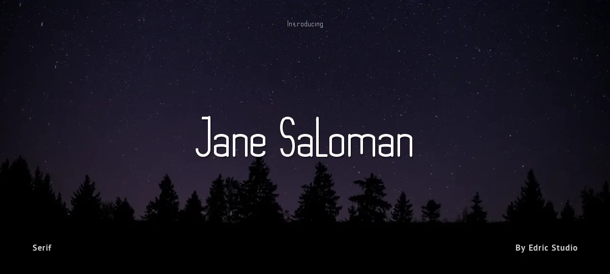 Jane Saloman font preview