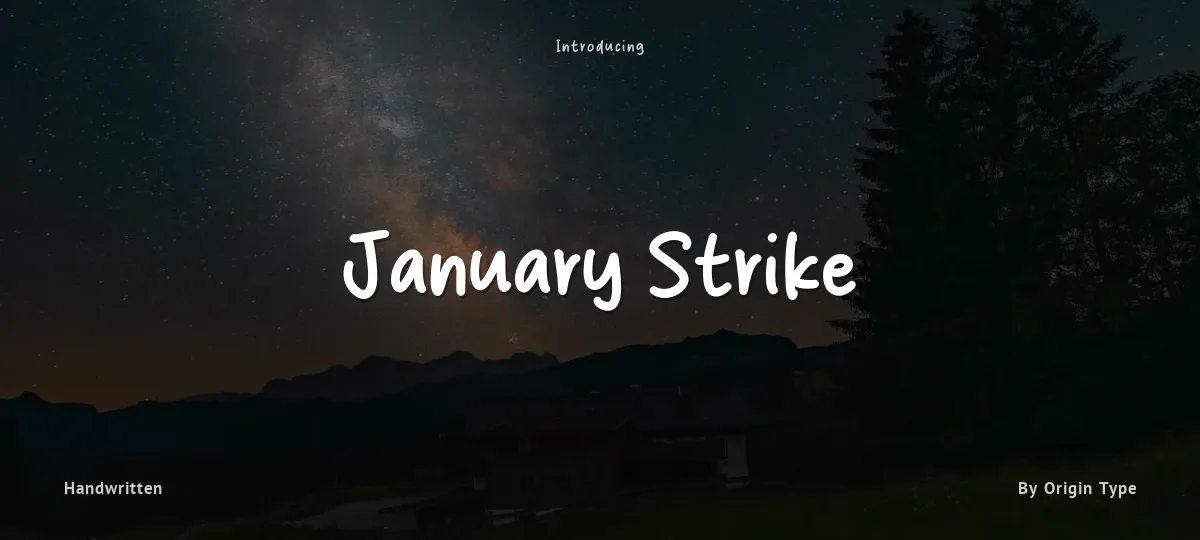 January Strike font preview