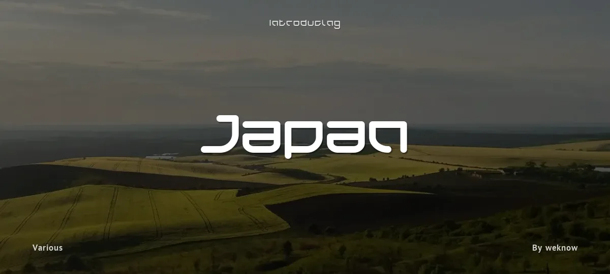 Japan font preview