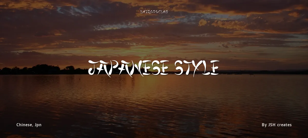 Japanese Style font preview