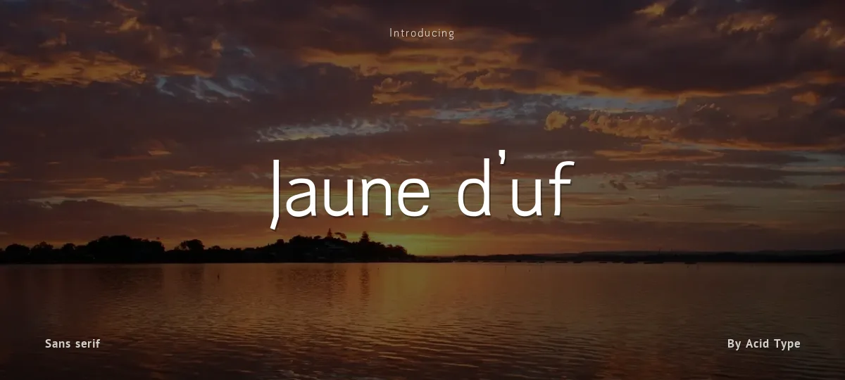 Jaune d'uf font preview