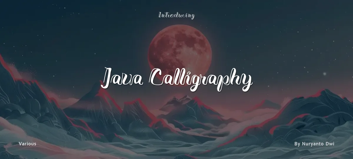 Java Calligraphy font preview