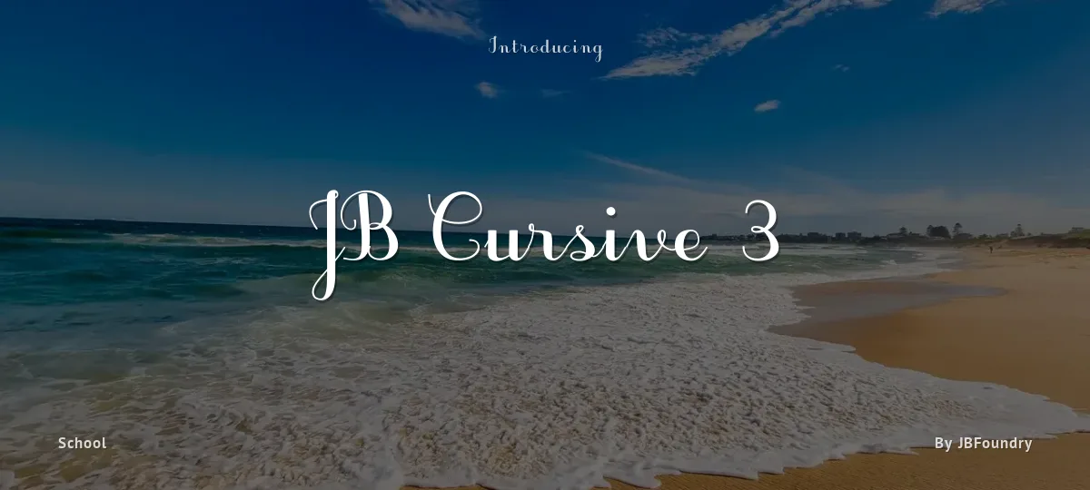 JB Cursive 3 font preview