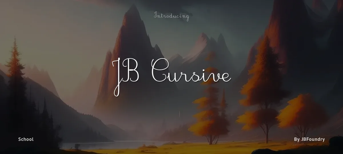 JB Cursive font preview
