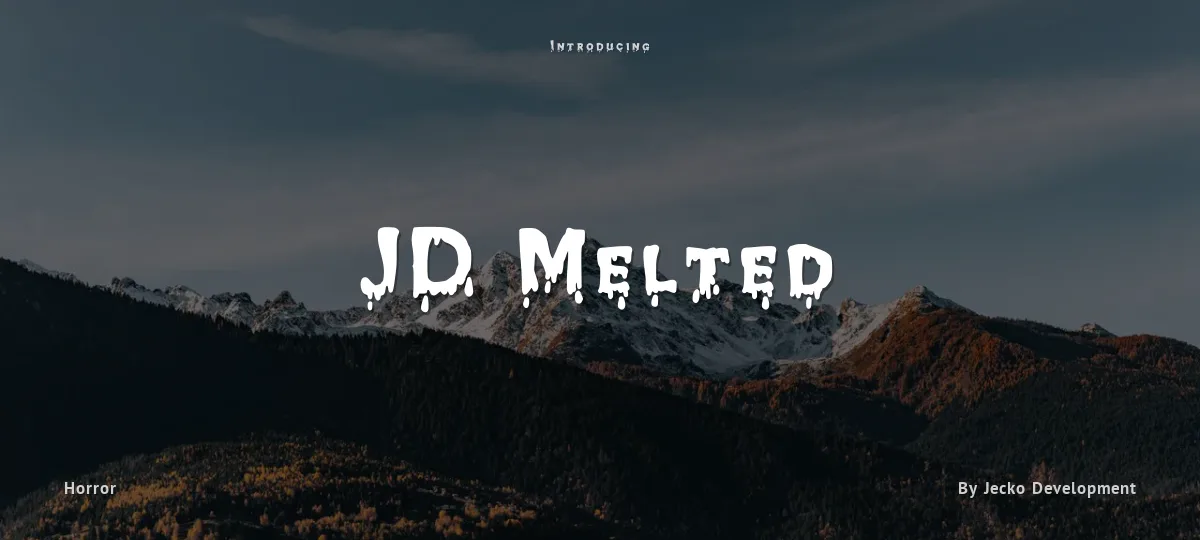 JD Melted font preview