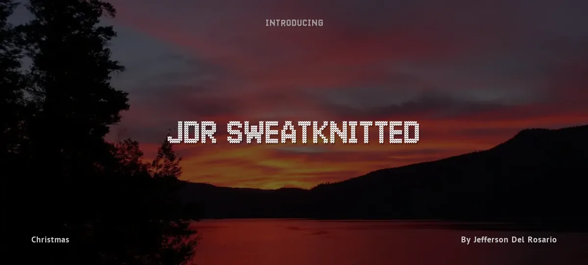 JDR SweatKnitted font preview