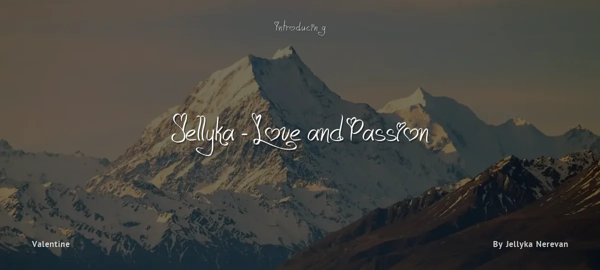 Jellyka - Love and Passion font preview
