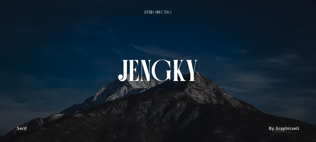 Jengky font preview