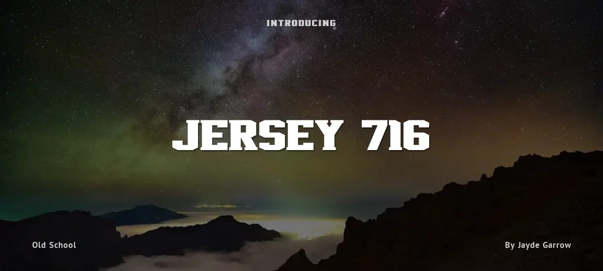 Jersey 716 font preview