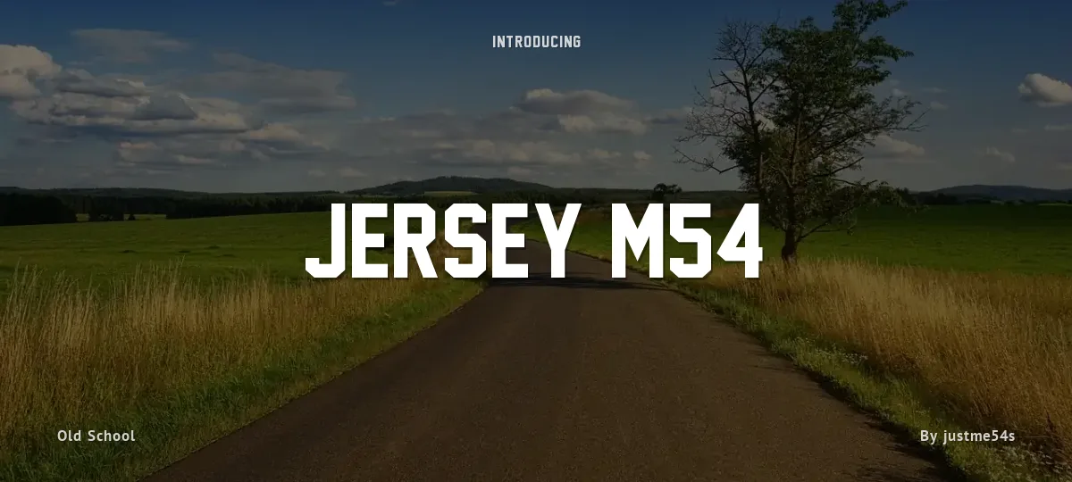 Jersey M54 font preview