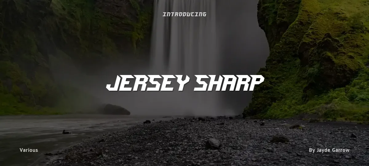 Jersey Sharp font preview