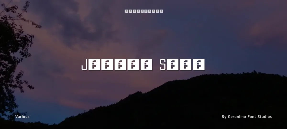 Jersey Slim font preview