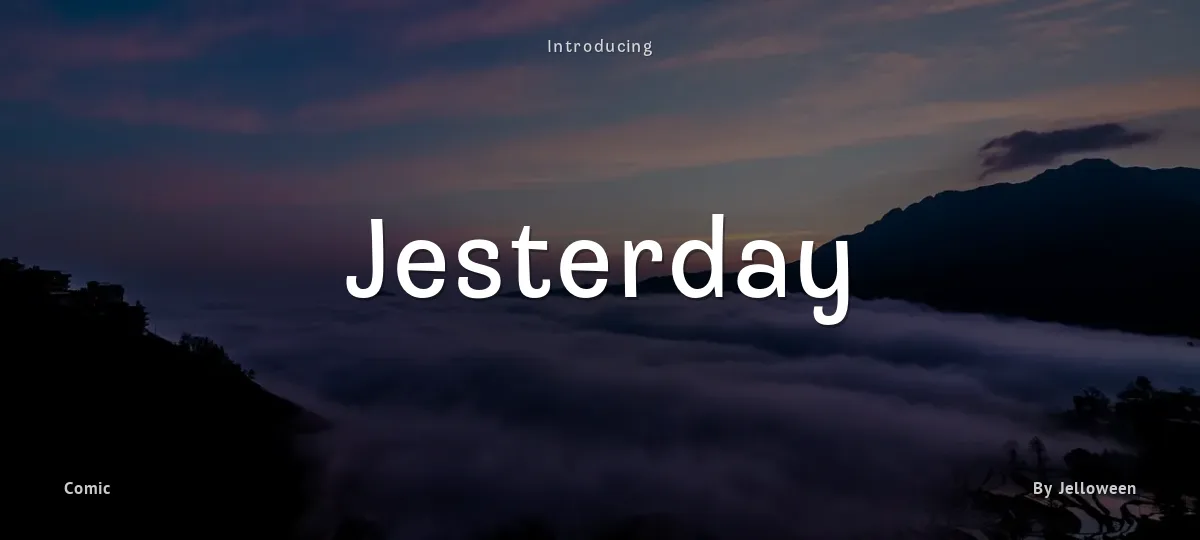 Jesterday font preview