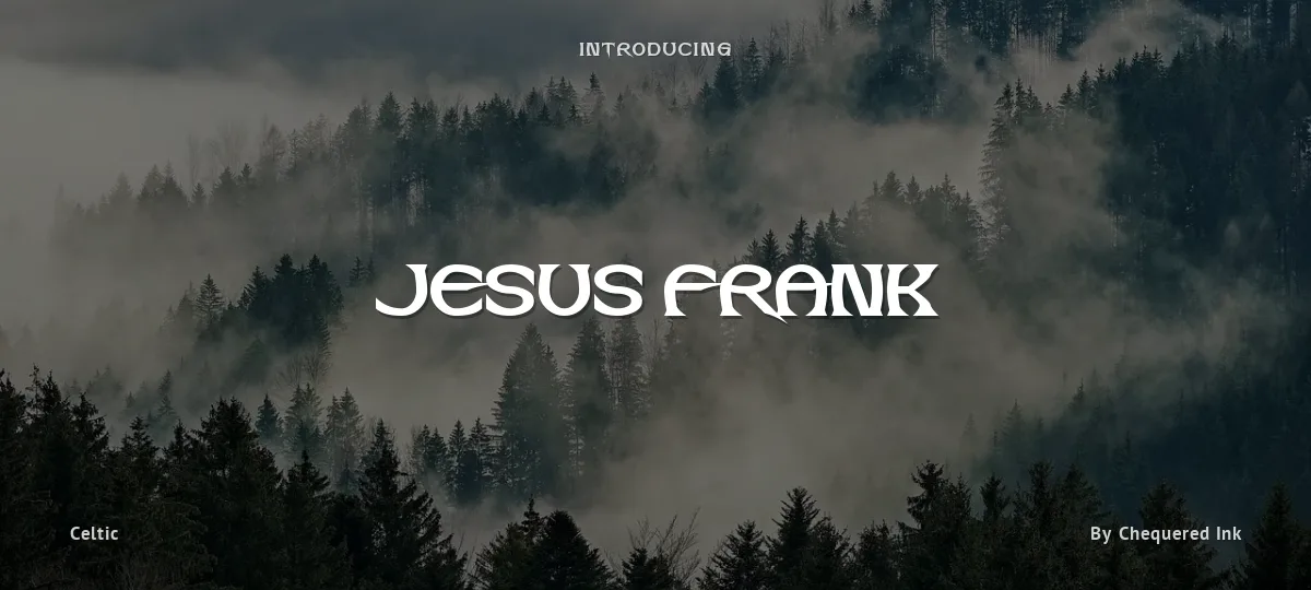 Jesus Frank font preview