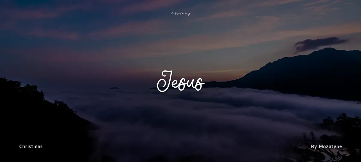 Jesus font preview