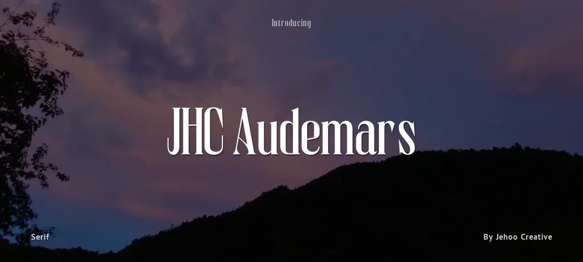 JHC Audemars font preview