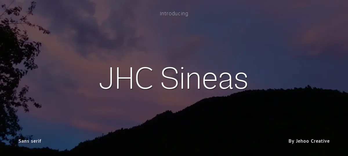 JHC Sineas font preview