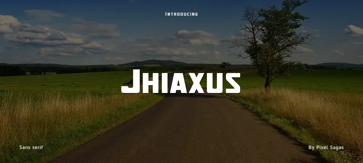 Jhiaxus font preview