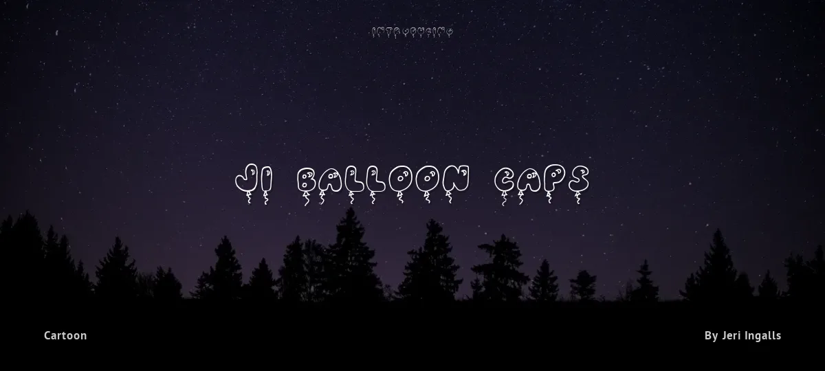 JI Balloon Caps font preview