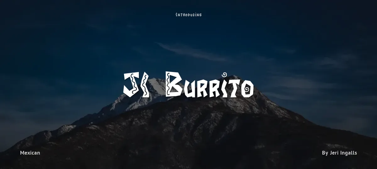 JI Burrito font preview