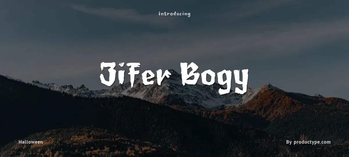 Jifer Bogy font preview