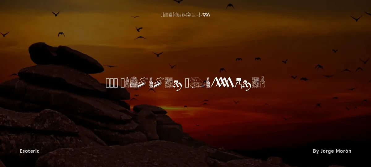 JMH Moreneta Dingbats font preview