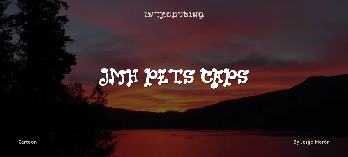JMH Pets Caps font preview
