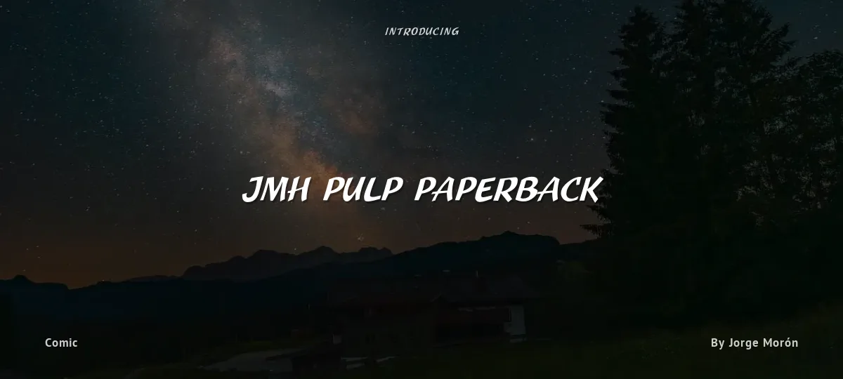 JMH Pulp Paperback font preview