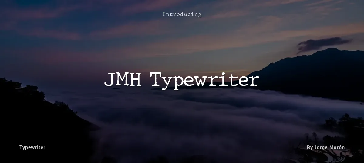 JMH Typewriter font preview