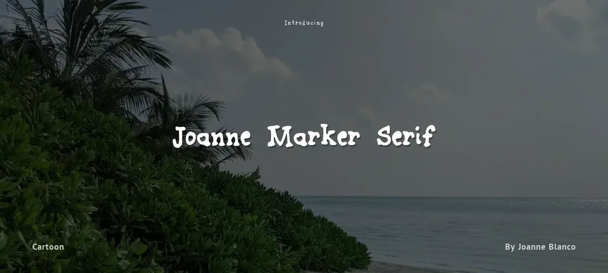 Joanne Marker Serif font preview