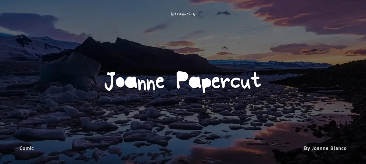 Joanne Papercut font preview