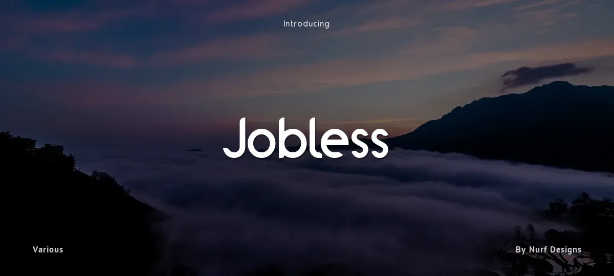 Jobless font preview