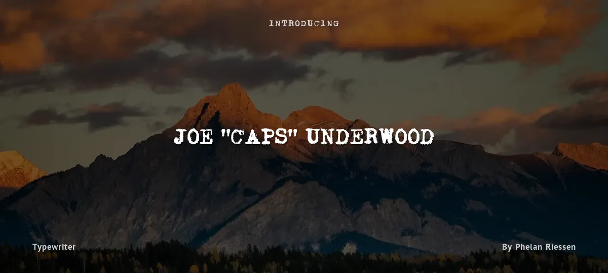 Joe "Caps" Underwood font preview