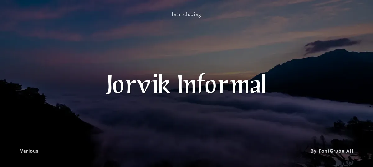 Jorvik Informal font preview