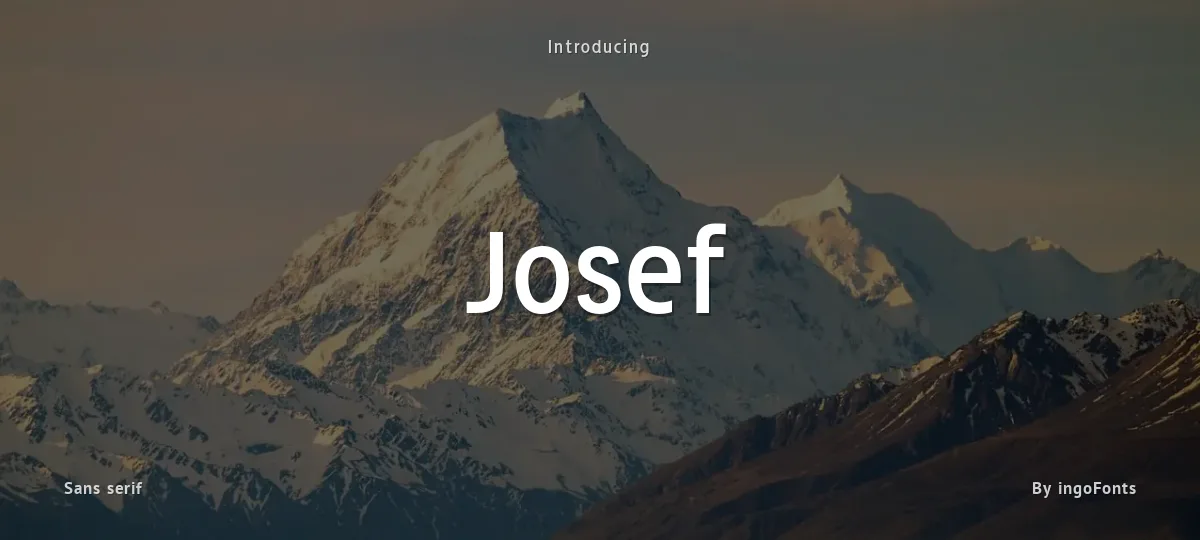 Josef font preview