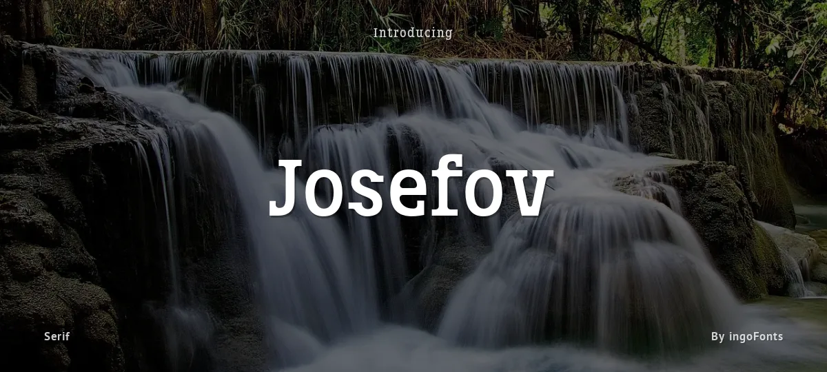 Josefov font preview