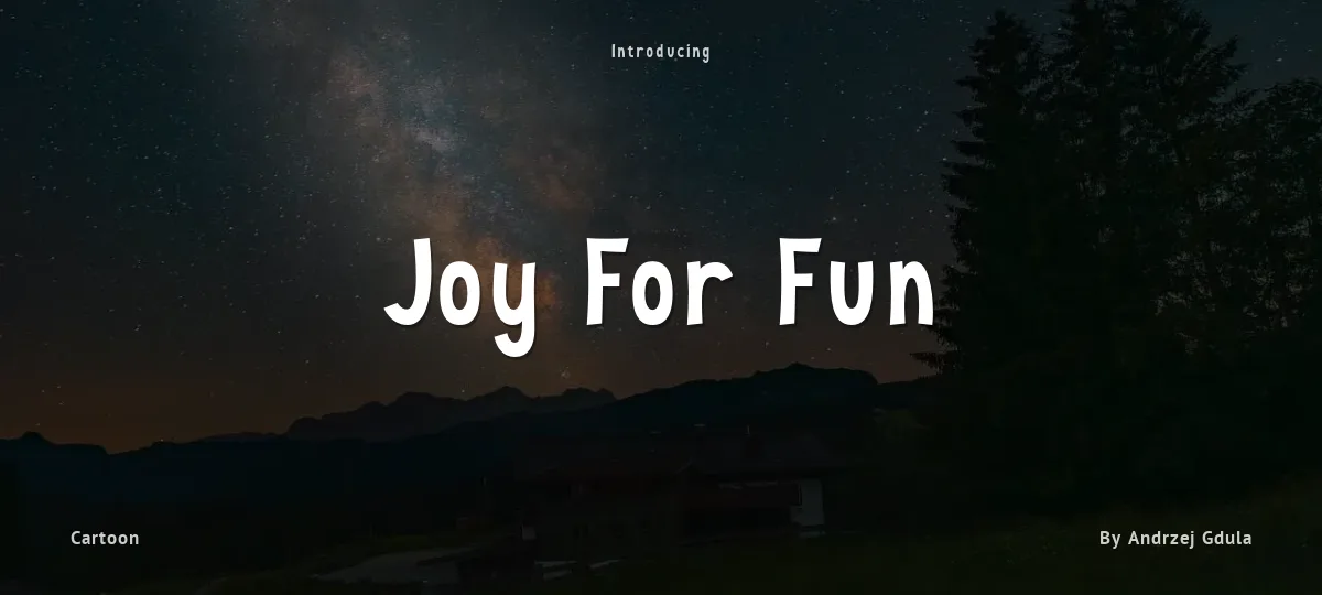 Joy For Fun font preview
