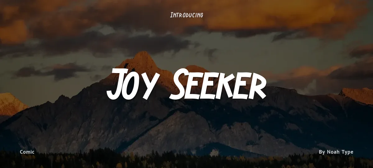 Joy Seeker font preview