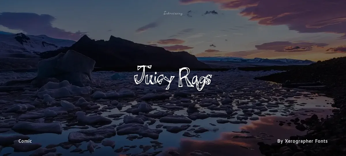 Juicy Rags font preview