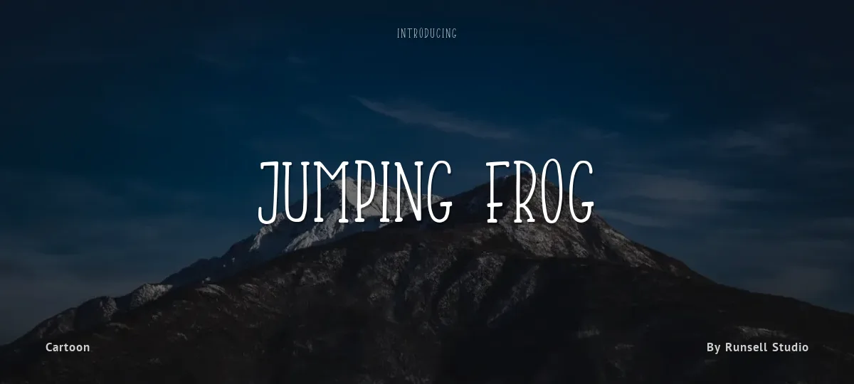 Jumping Frog font preview