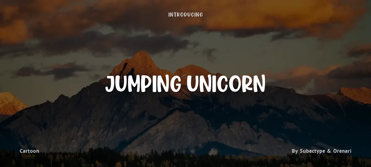 Jumping Unicorn font preview